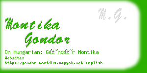 montika gondor business card